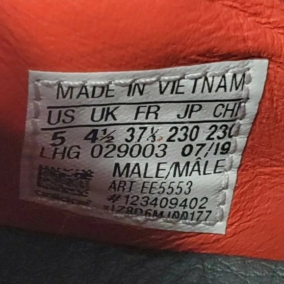 Adidas ZX Torison Men's Size 5 EE5553 Core Black Orange Bold Green Sneakers New - Picture 4 of 12